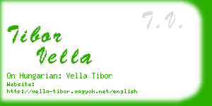 tibor vella business card